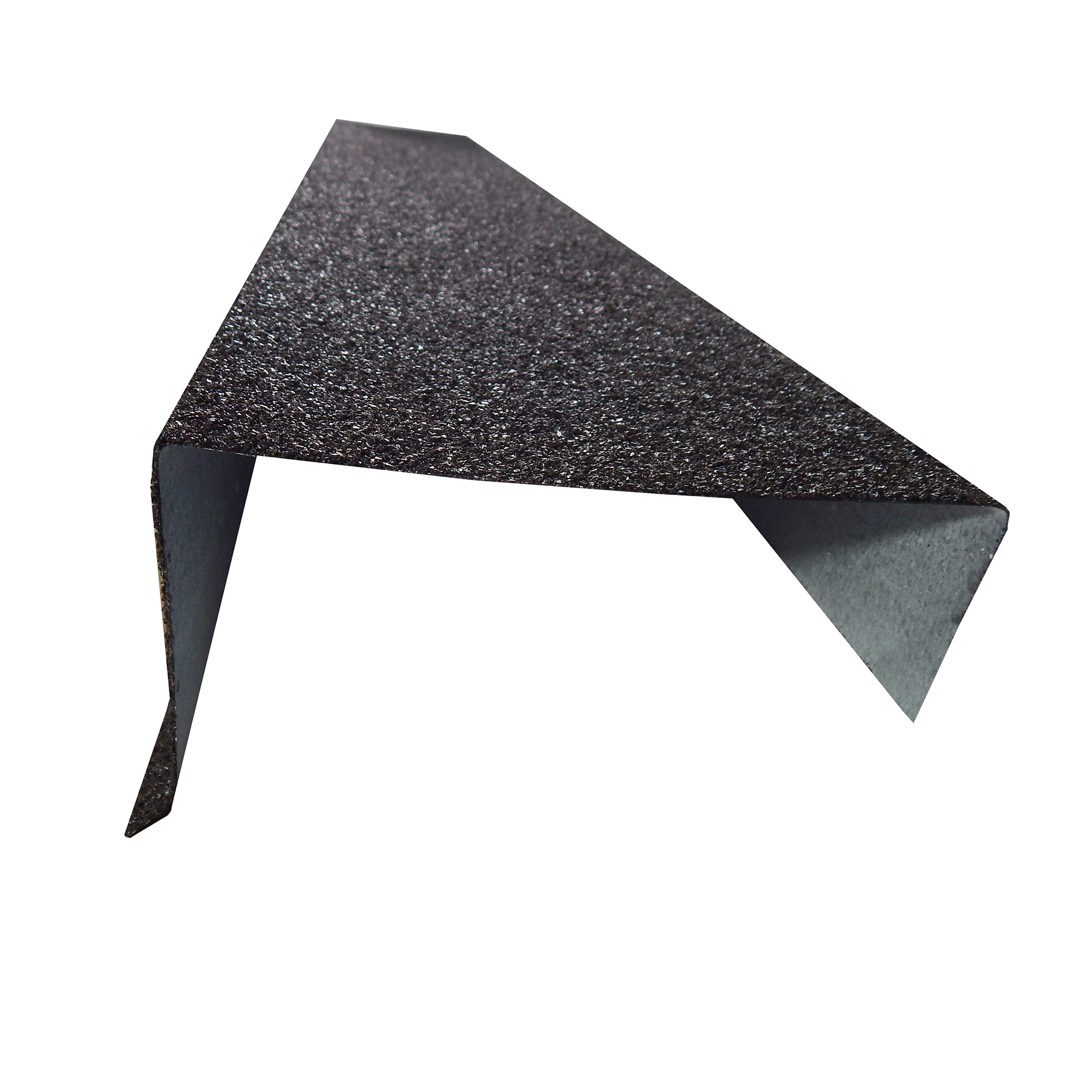 Acabamento Gravilhado Lateral Fixar Alvenaria 18,5x120cm Preto Euro Telhas
