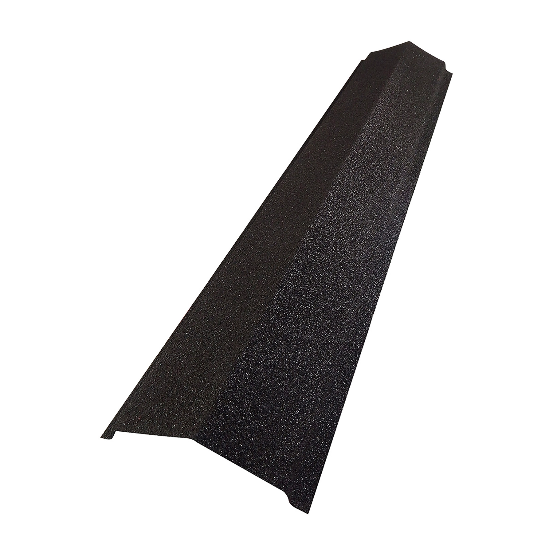 Cumeeira Cerâmica Gravilhada 25x120cm Preta Euro Telhas