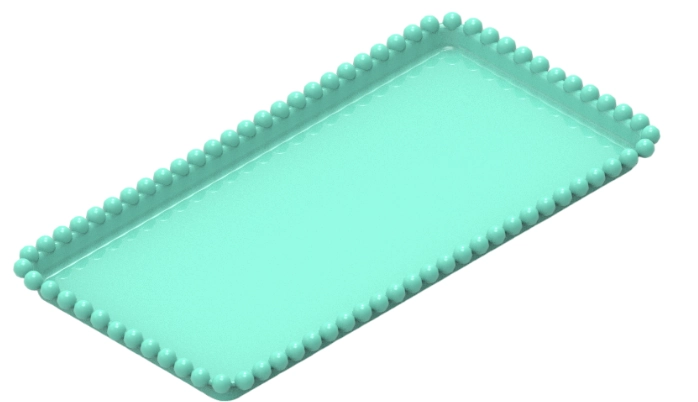 Bandeja Esfera Retang 25x13 Verde