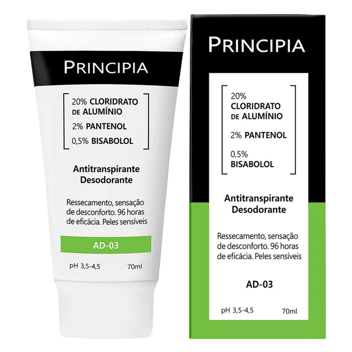 Antitranspirante Emulsão Ad 03 Sem Perfume Principia 70ml