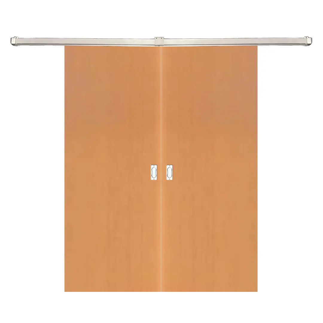 Porta De Correr Dupla P/ Verniz 210x160 Kit Aluminio