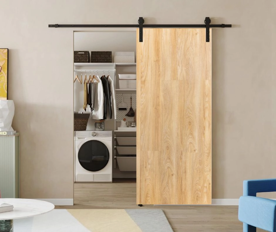 Porta De Correr 210x70 Kit Celeiro Preto