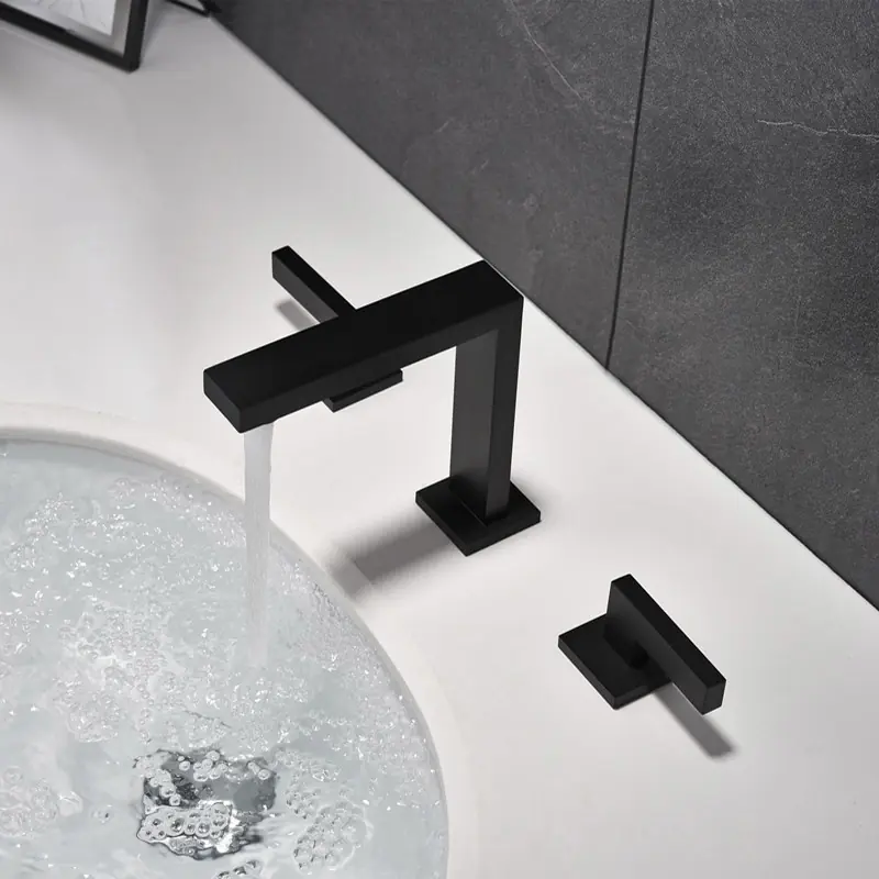 Misturador Para Lavatório Bica Média Black - Kitbaco - Kmd16bl