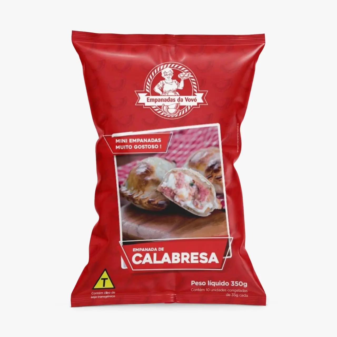Pacote Mini Empanadas Congeladas Calabresa 350g