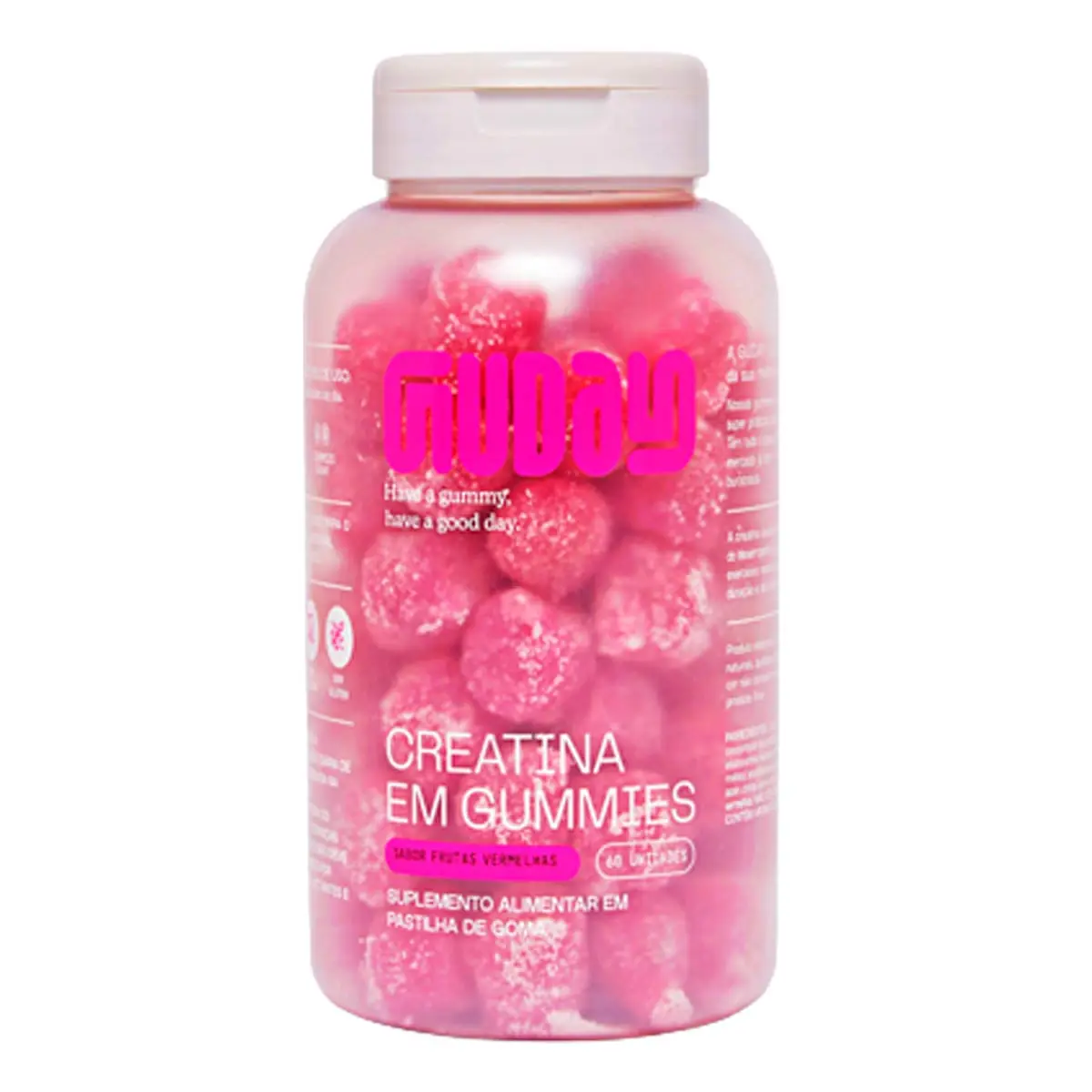 Creatina Gummies 60 Gomas Furtas Vermelhas Guday