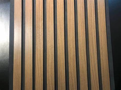 Painel Ripado Acústico Amadeirado Veneer 60x280x2,2cm Marrom