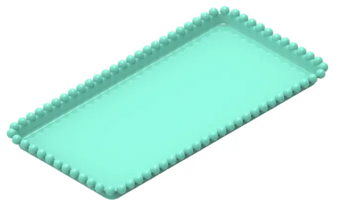Bandeja Esfera Retang 25x13 Verde