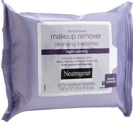 Neutrogena Makeup Remover Cleasing Towelettes, Night Calming, 25 Count Pack Of 2