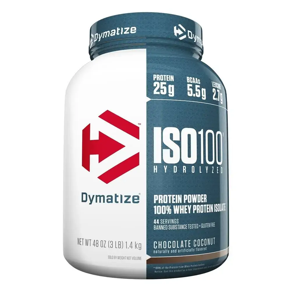 Iso 100 Chocolate Coconut 3lbs 1.4kg Dymatize Nutrition