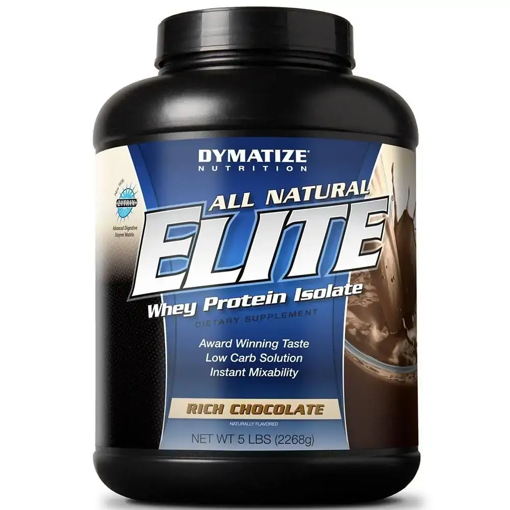 Elite Whey Protein Isolate Chocolate 5lb 2268g Dymatize