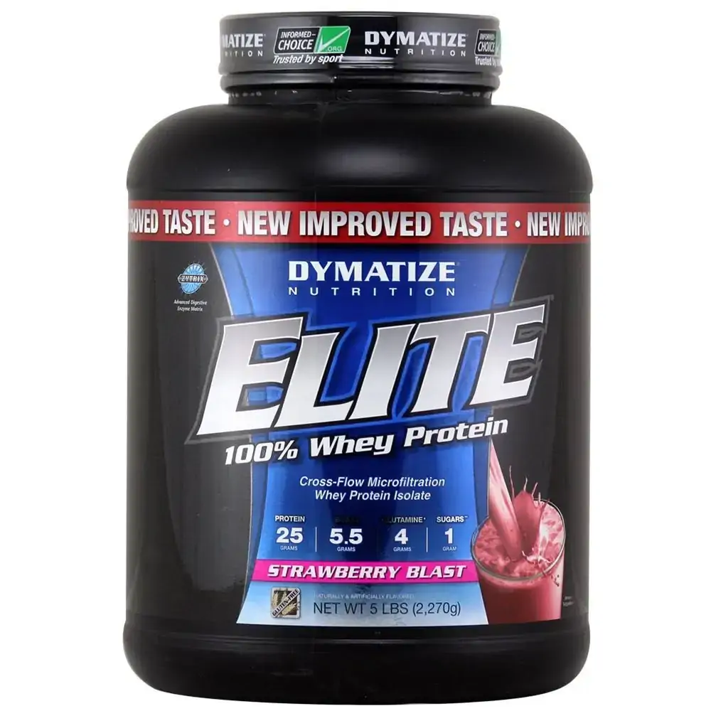 Elite Whey Morango Strawberry 2270g 5 Lbs Dymatize