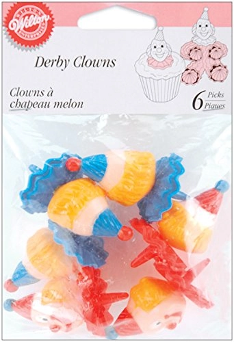 Bulk Buy: Wilton Cake Decorations 6/pkg Derby Clowns W2759 6 Pack