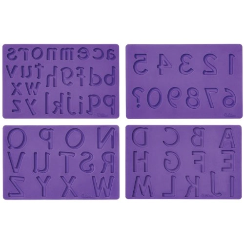 Wilton Fondant And Gum Paste Silicone Mold Set, Letters And Numbers