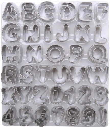Wilton Fondant Alphabet Number Cut Outs Set Of 37