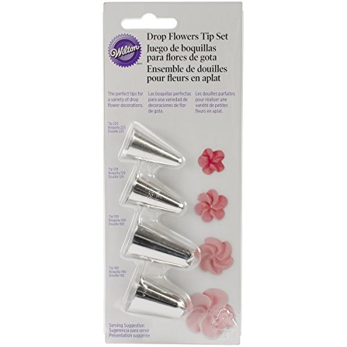 Wilton 418 4569 4 Piece Drop Flowers Tip Set