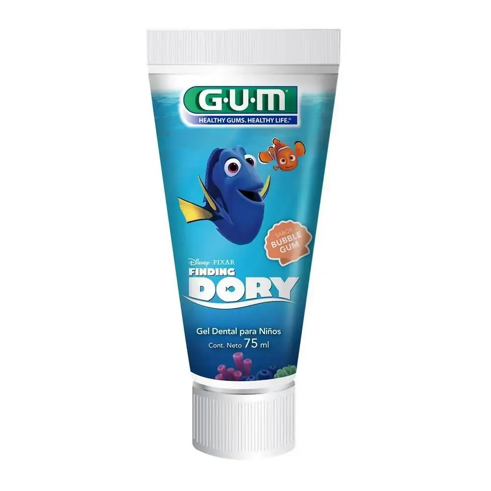 Gel Dental Infantil Com Flúor Bubble Gum Procurando Dory Gum Bisnaga 75ml
