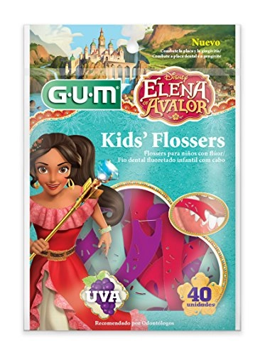 Fio Dental Com Cabo Kids’ Flossers Uva Elena Of Avalor Gum 40 Unidades