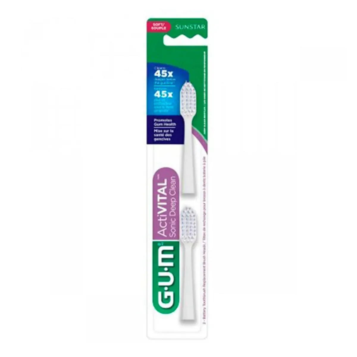 Refil Escova Dental à Bateria Sonic Deep Clean Gum 2 Unidades