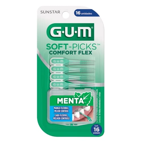 Palito Interdental Menta Gum Soft Picks Comfort Flex 16 Unidades