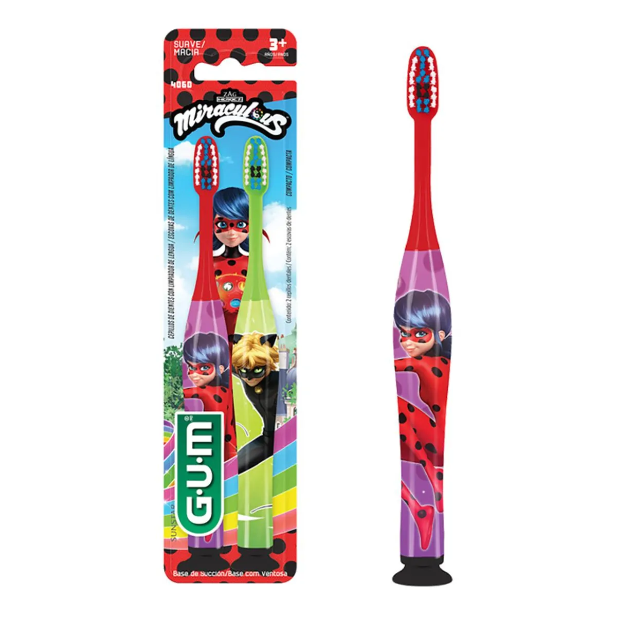 Escova Dental Infantil Macia Miraculous Gum 2 Unidades