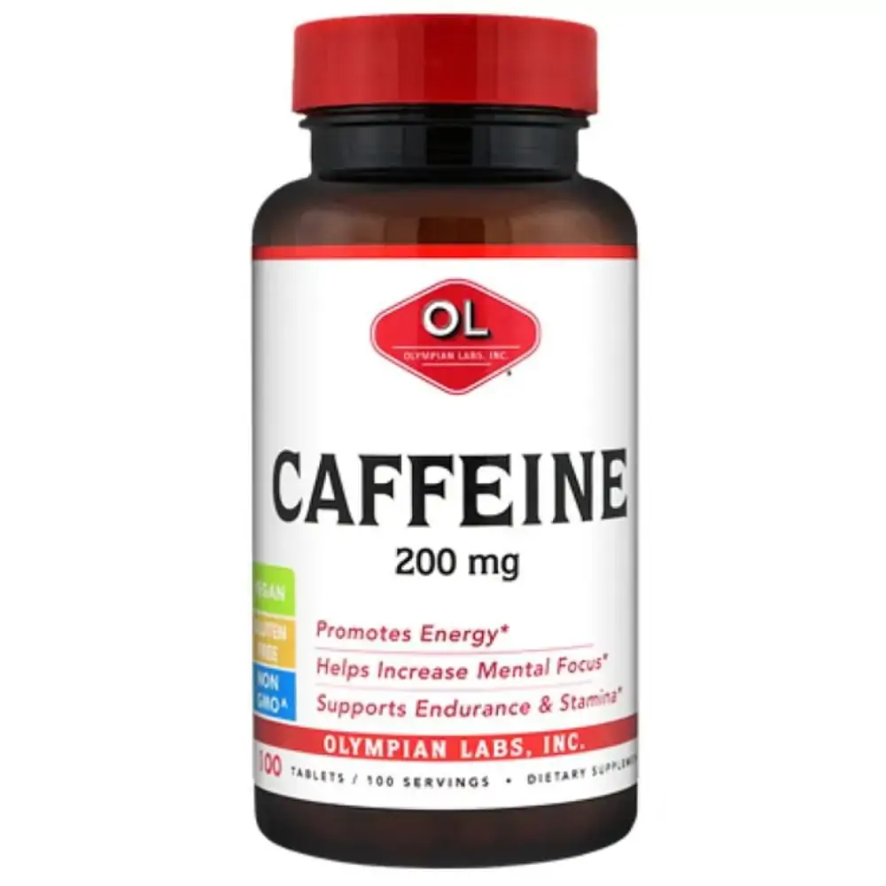 Olympian Labs Caffeine 200mg, 100 Ea