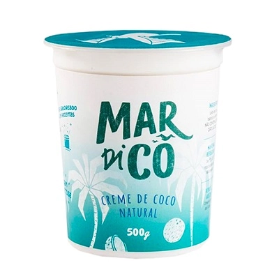 Creme De Coco Natural Mardicô Pote 500g