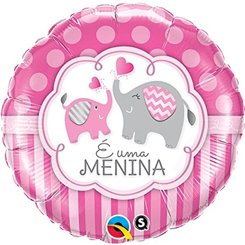 Qualatex E Uma Menina Elefantes 18 Balao De Folha