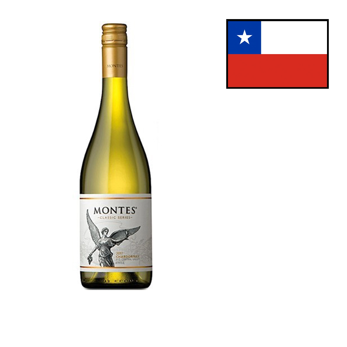Vinho Chileno Branco Reserva Vina Montes Classic Series Chardonnay Valle Central Garrafa 750ml