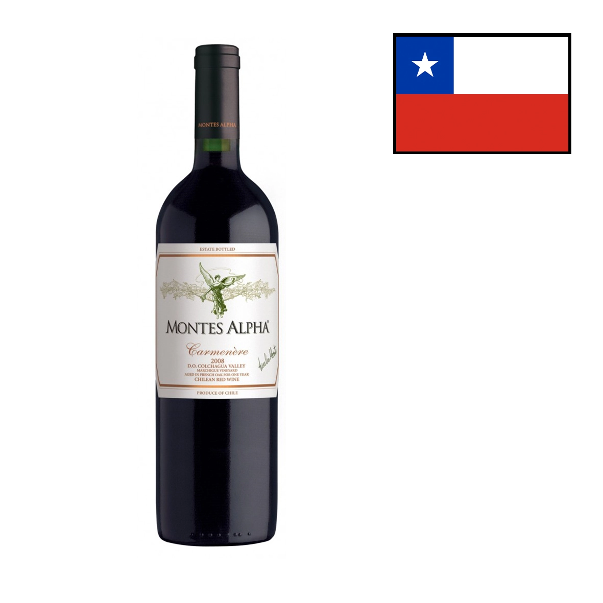 Vinho Chileno Tinto Vina Montes Montes Alpha Carménère Valle de Colchagua Garrafa 750ml