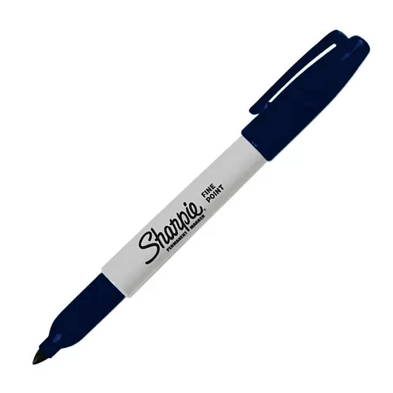 Marcador Permanente Sharpie Fino Azul Marinho