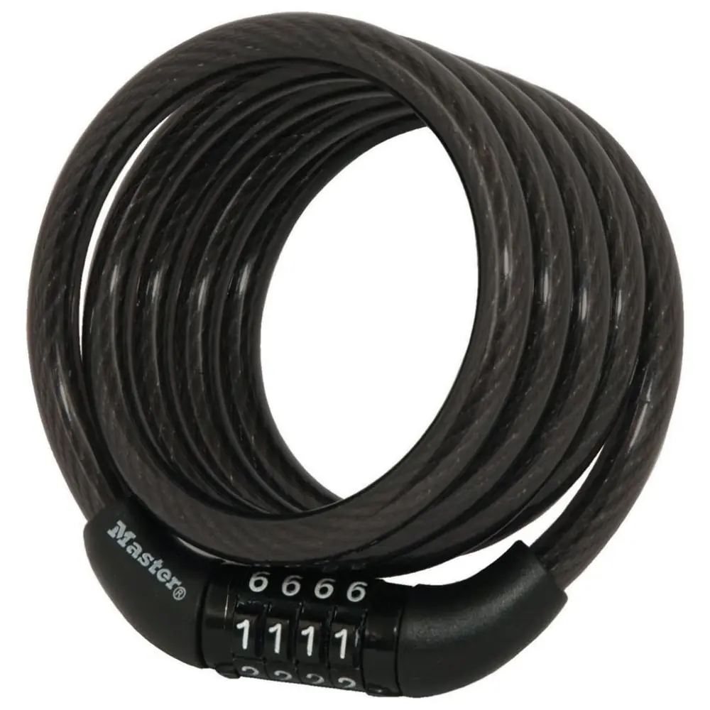 Master Lock Cabo Bloqueio Bicicleta Com Combinação Preto 8143d