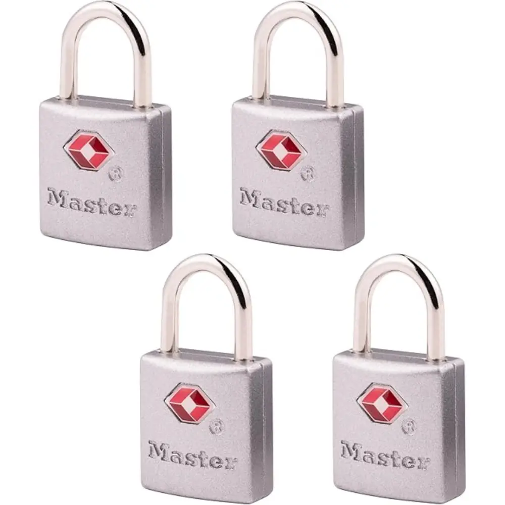 Master Lock Cadeado De Bagagem Tsa Prata 4 Unidades 4683q