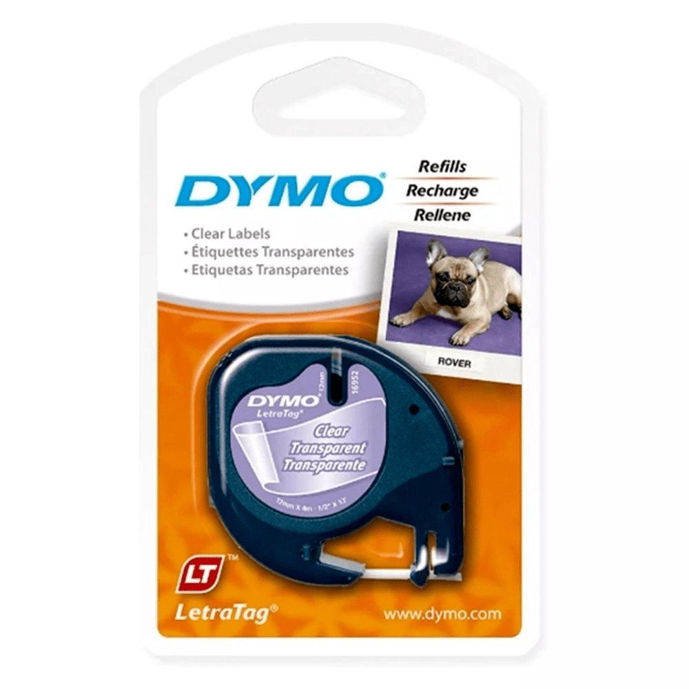 Dymo Letratag White Plastic 0.5 In Label Tape Cassette