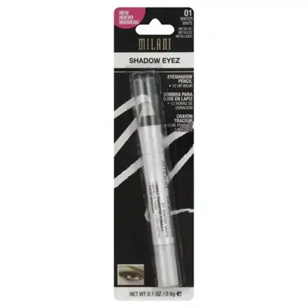 Milani Shadow Eyez Eyeshadow Pencil, 01 Winter White, 0.1 Oz