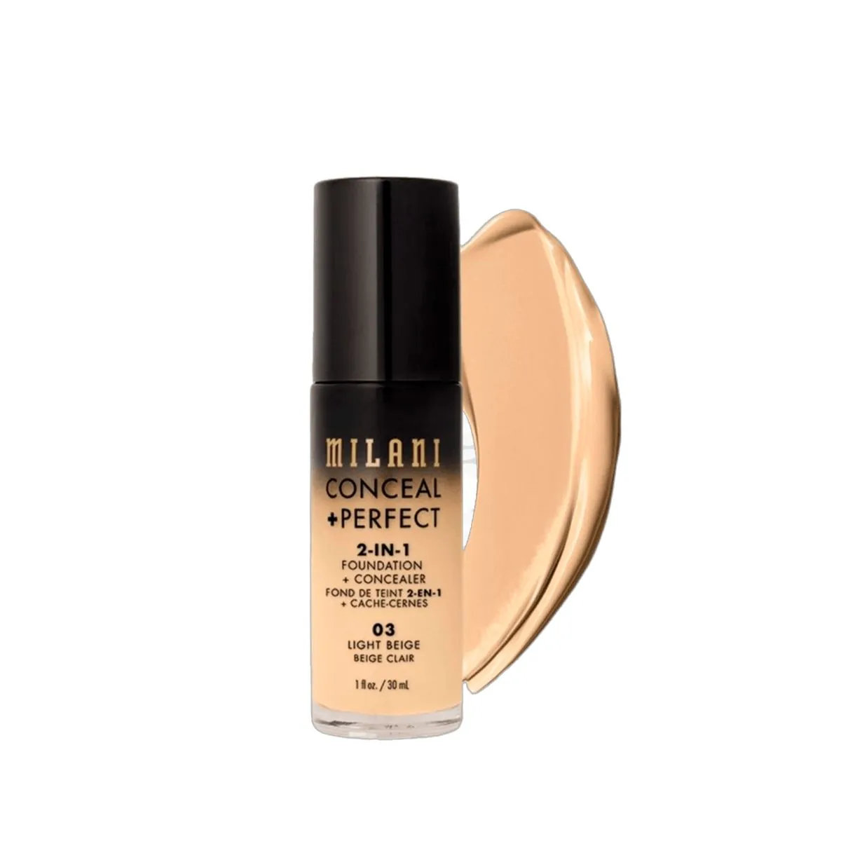 Milani 2 em 1 Light Beige 03 - Base Liquida LightBeige03