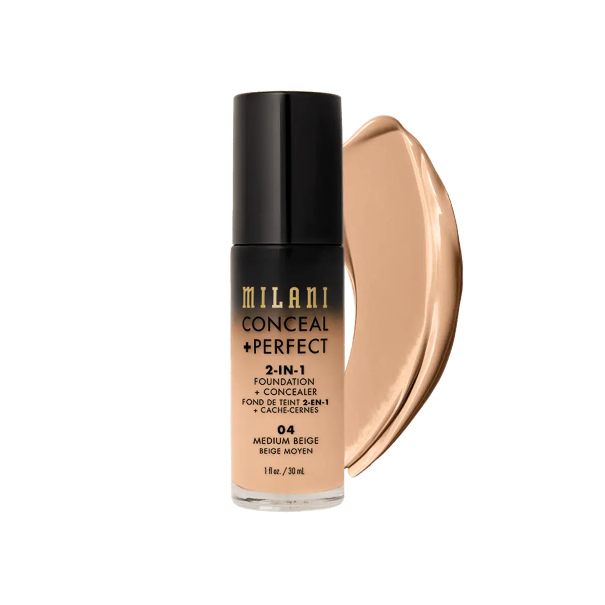 Milani Conceal + Perfect 2 em 1 - Base Líquida 30ml - 04 Medium Beige 30 ml