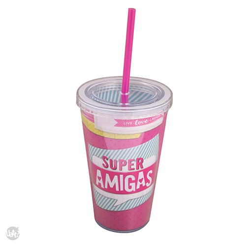 Copo Canudo Uatt Super Amigas