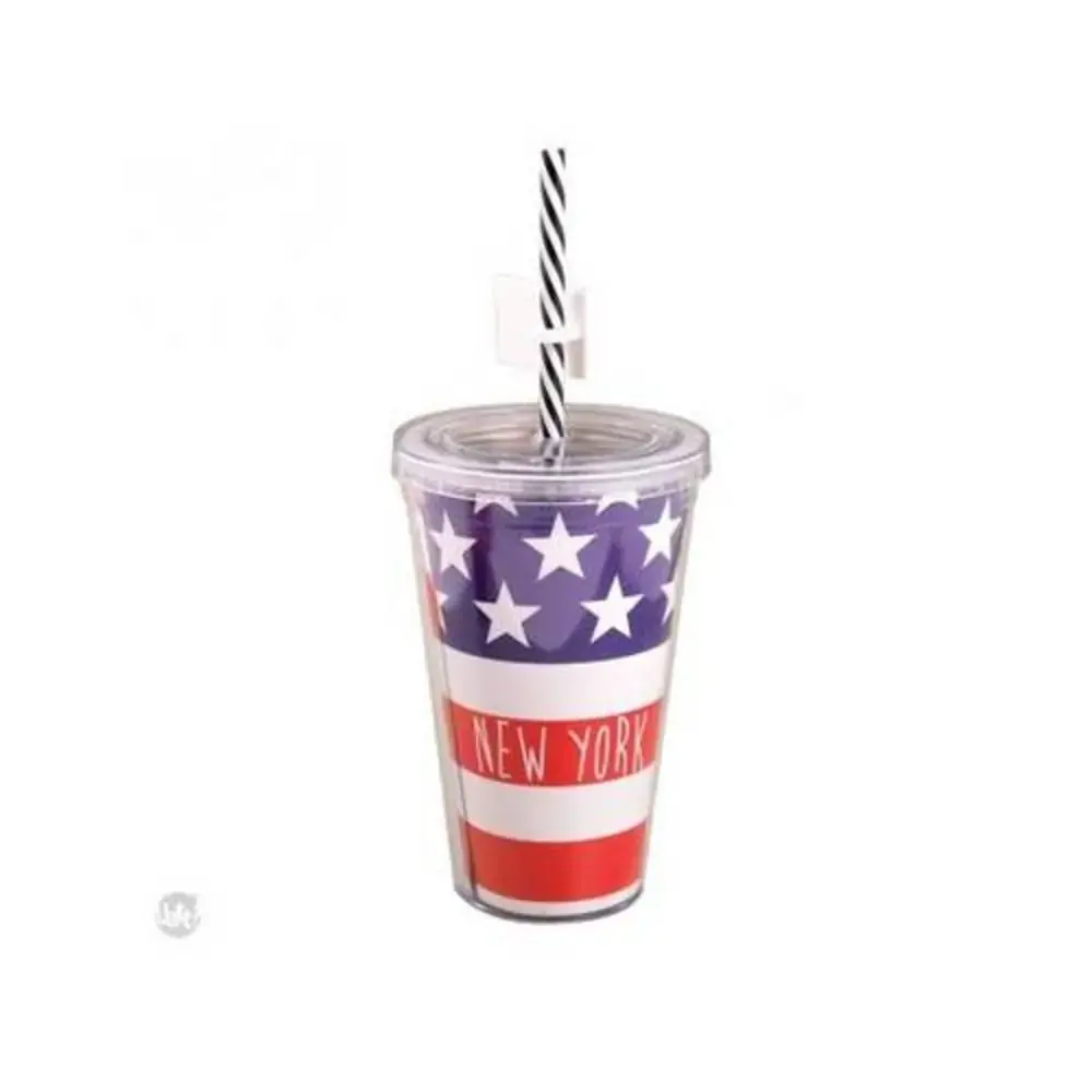 Copo Canudo Viagem Ny 23228 .