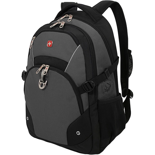Mochila Para Notebook Wenger Dom Poliéster Cinza/preto Até 15 Polegadas