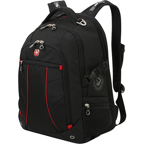 Mochila Para Notebook Wenger Sena Poliéster Preto/vermelho Até 15 Polegadas
