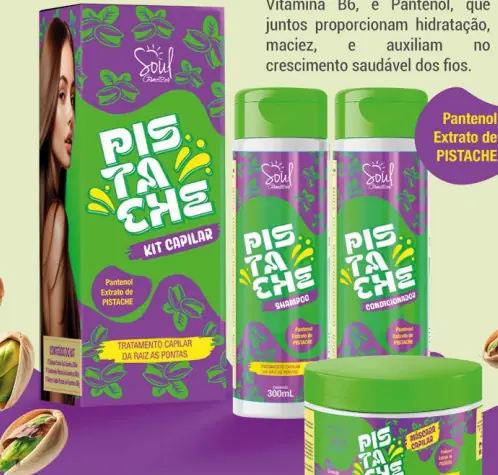 Kit Capilar Pistache 3 Pecas Soul Cosmeticos