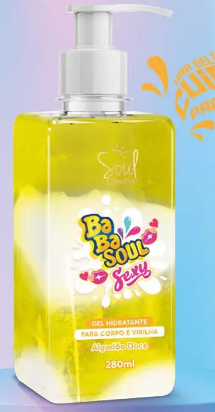 Gel Hidratante De Algodao Doce Para O Corpo E Virilha Soul Cometicos 280ml