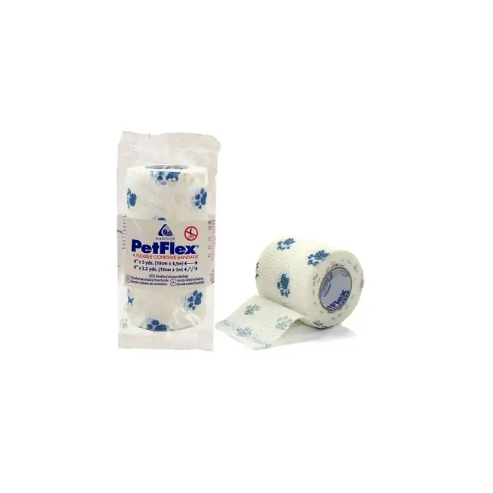 Atadura PetFlex 10cm Branca C/ Patinhas Andover