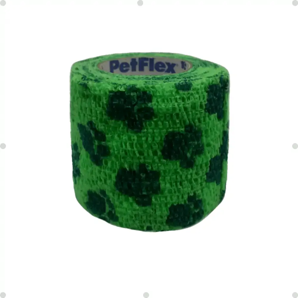 Atadura PetFlex 5cm Verde C/ Patinhas- Andover