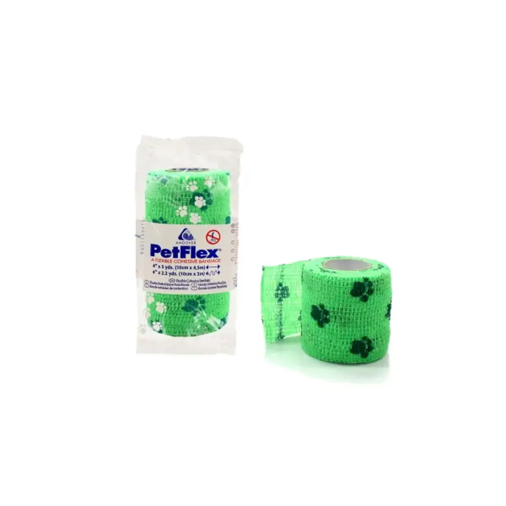 Atadura PetFlex 10cm Verde C/ Patinhas Andover