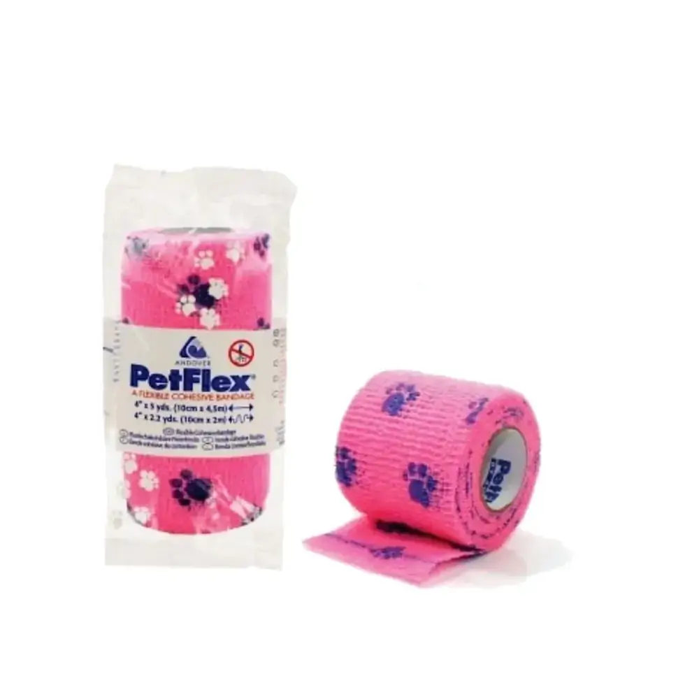 Atadura PetFlex 10cm Rosa C/ Patinhas Andover