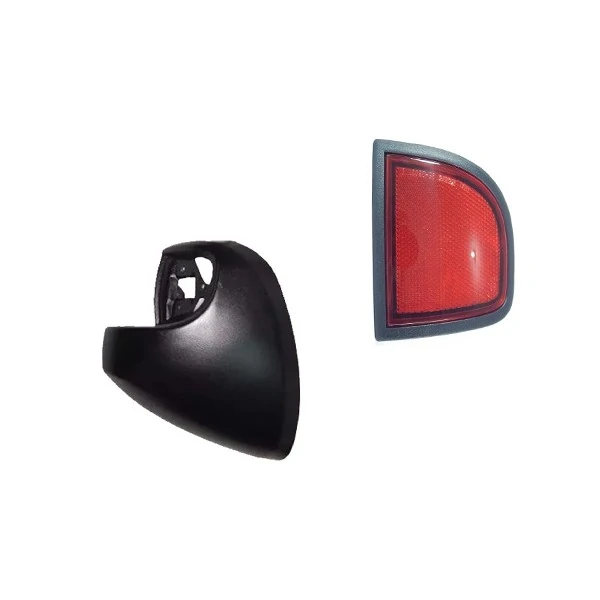 Polaina do Para-choque Traseiro MITSUBISHI L200 Lado Esquerdo com Refletor - RUFATO 27649