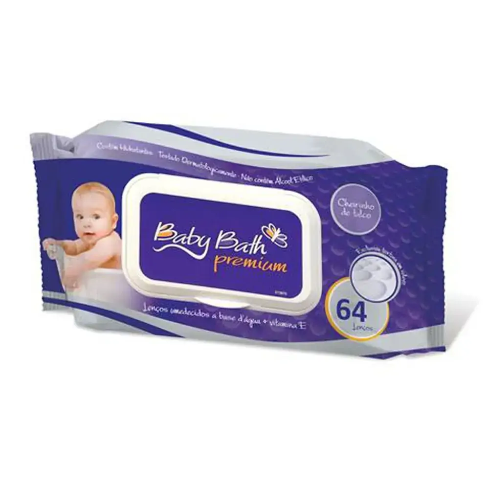 Lencos Umedec. Baby Bath Premium C/64un