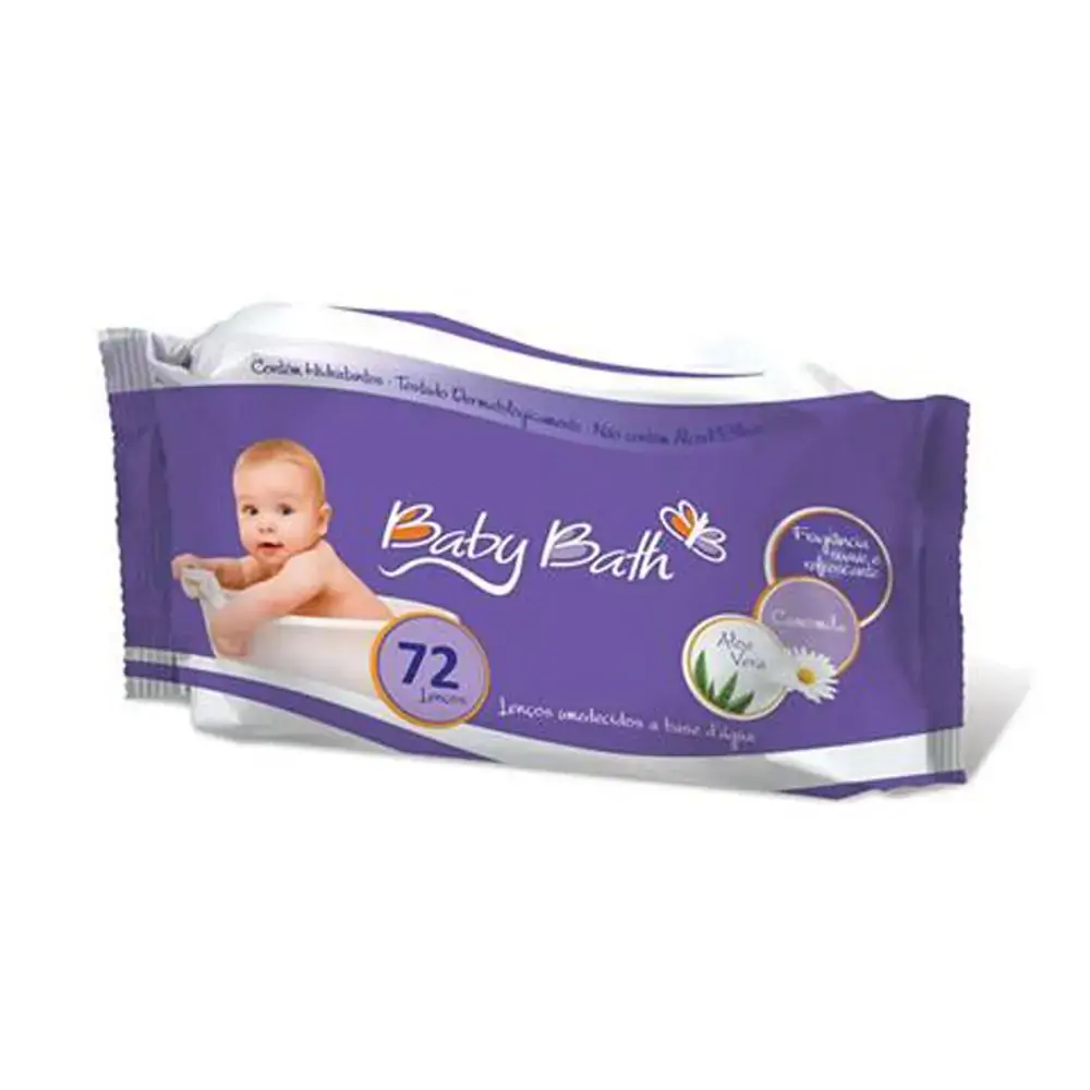 Lenço Umedecido Baby Bath 72 Unidades