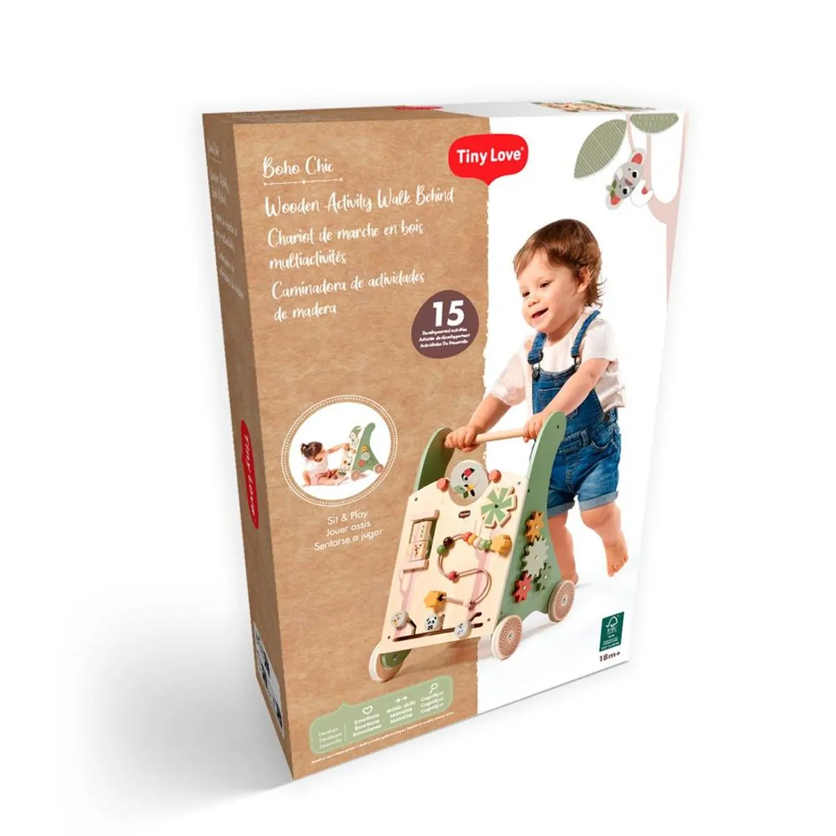 Andador Multifuncional de Madeira Boho Chic - Tiny Love